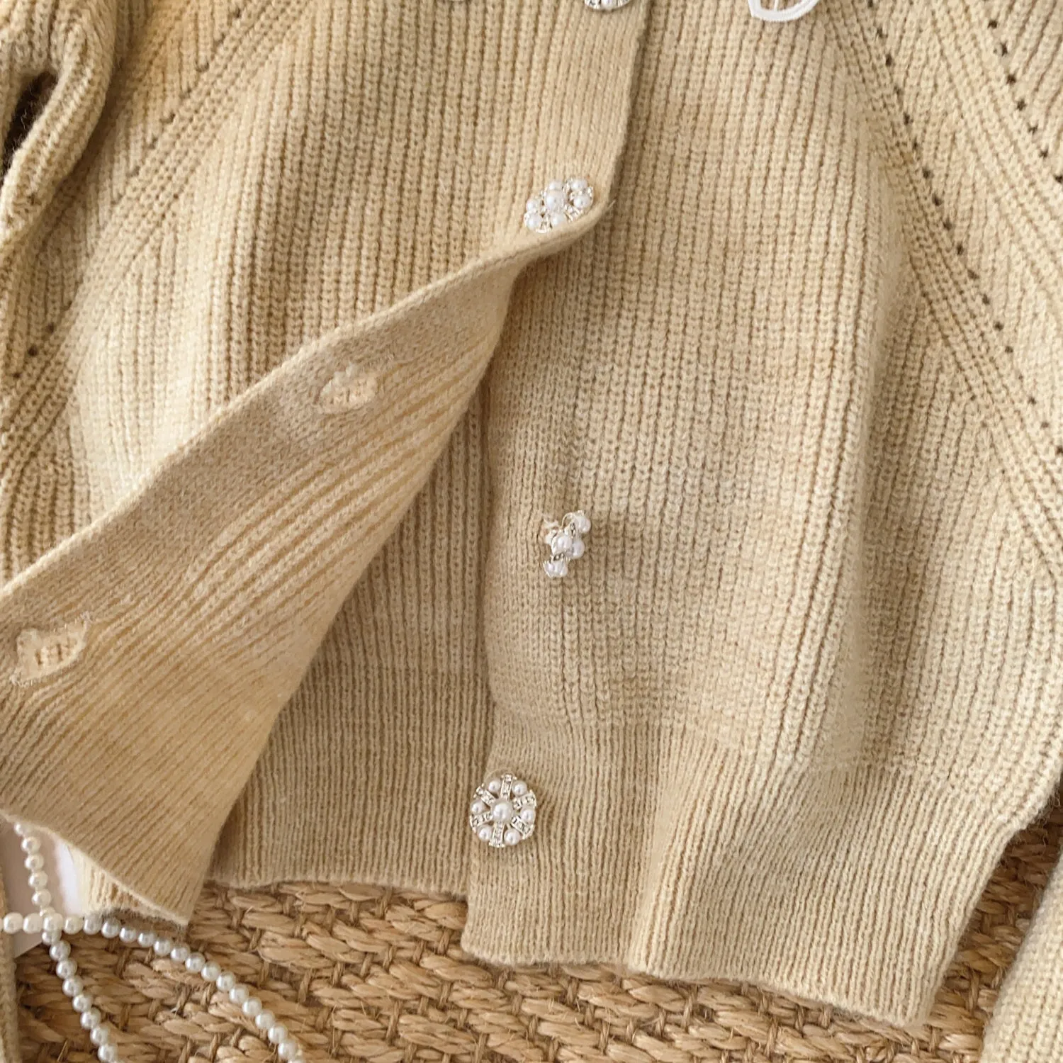 Doll Lace Collar Single-breasted Cardigan