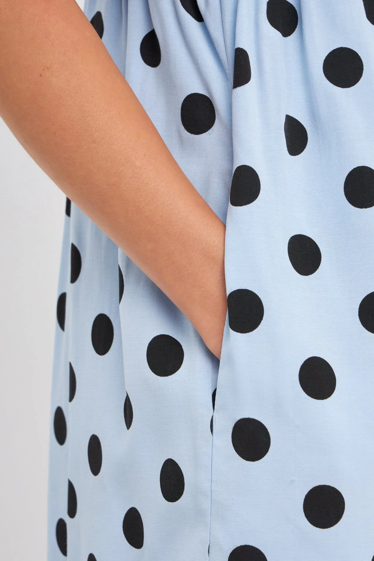 Dotted Babydoll Mini Dress