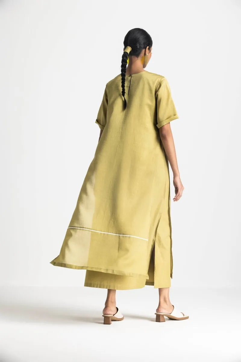 Double Layer Dress - Moss Green