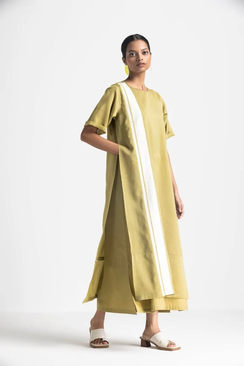 Double Layer Dress - Moss Green