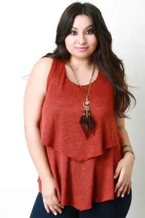 Double Layer Knit Tank Top
