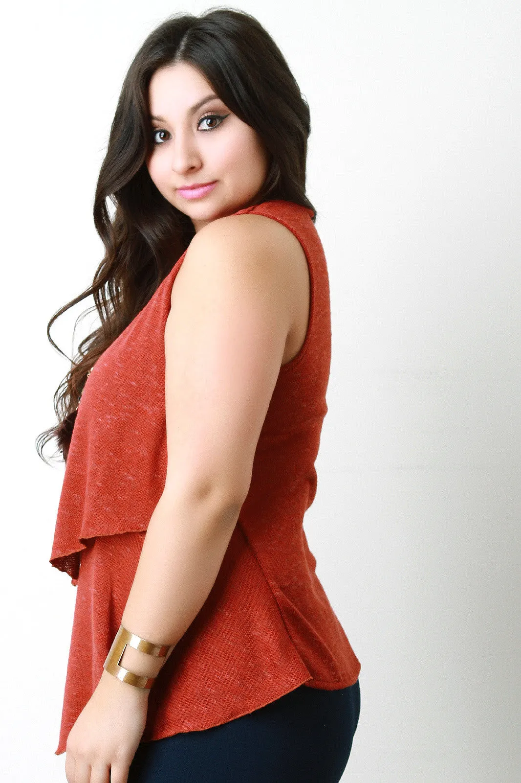 Double Layer Knit Tank Top