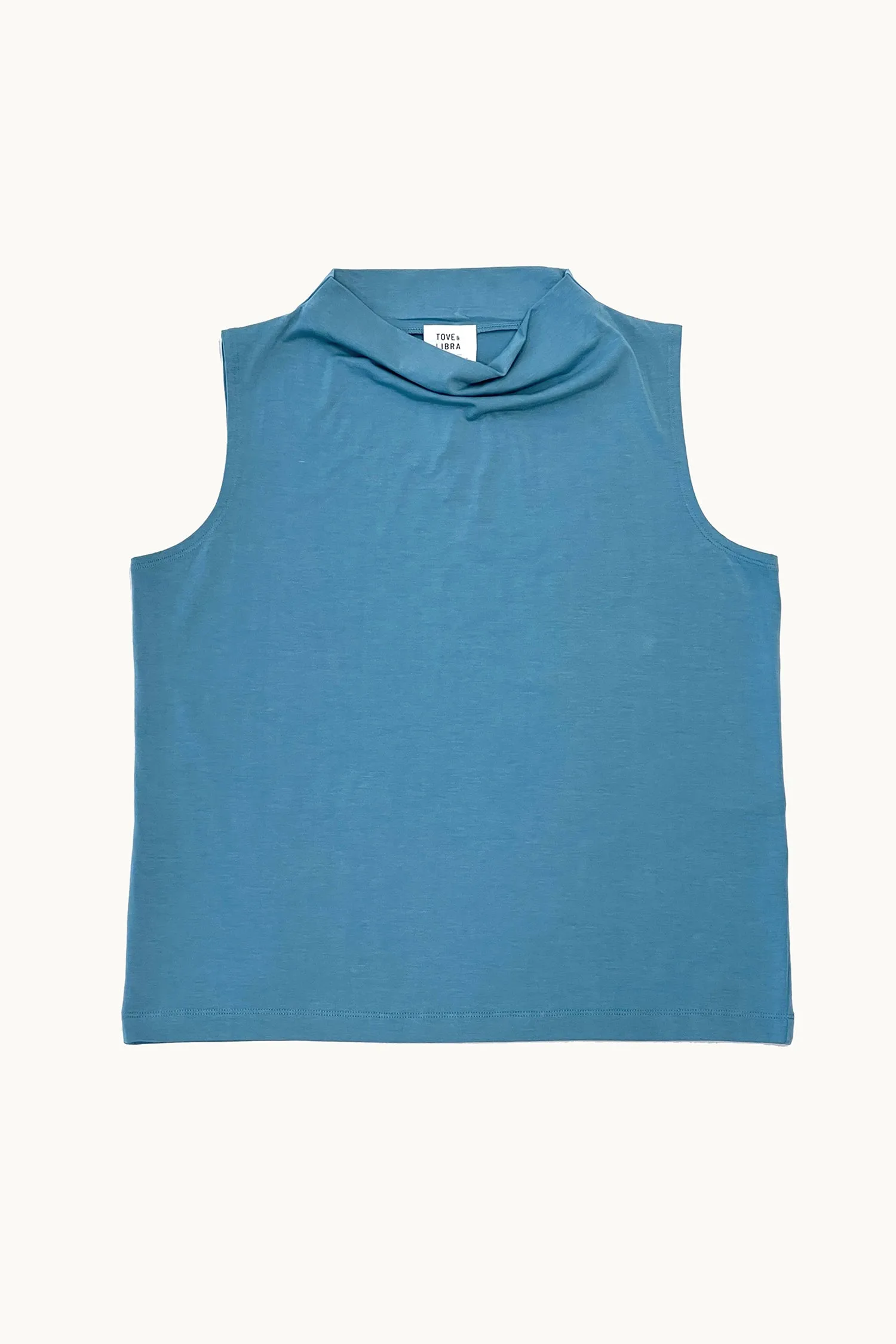 Draped Jersey Vest - Teal