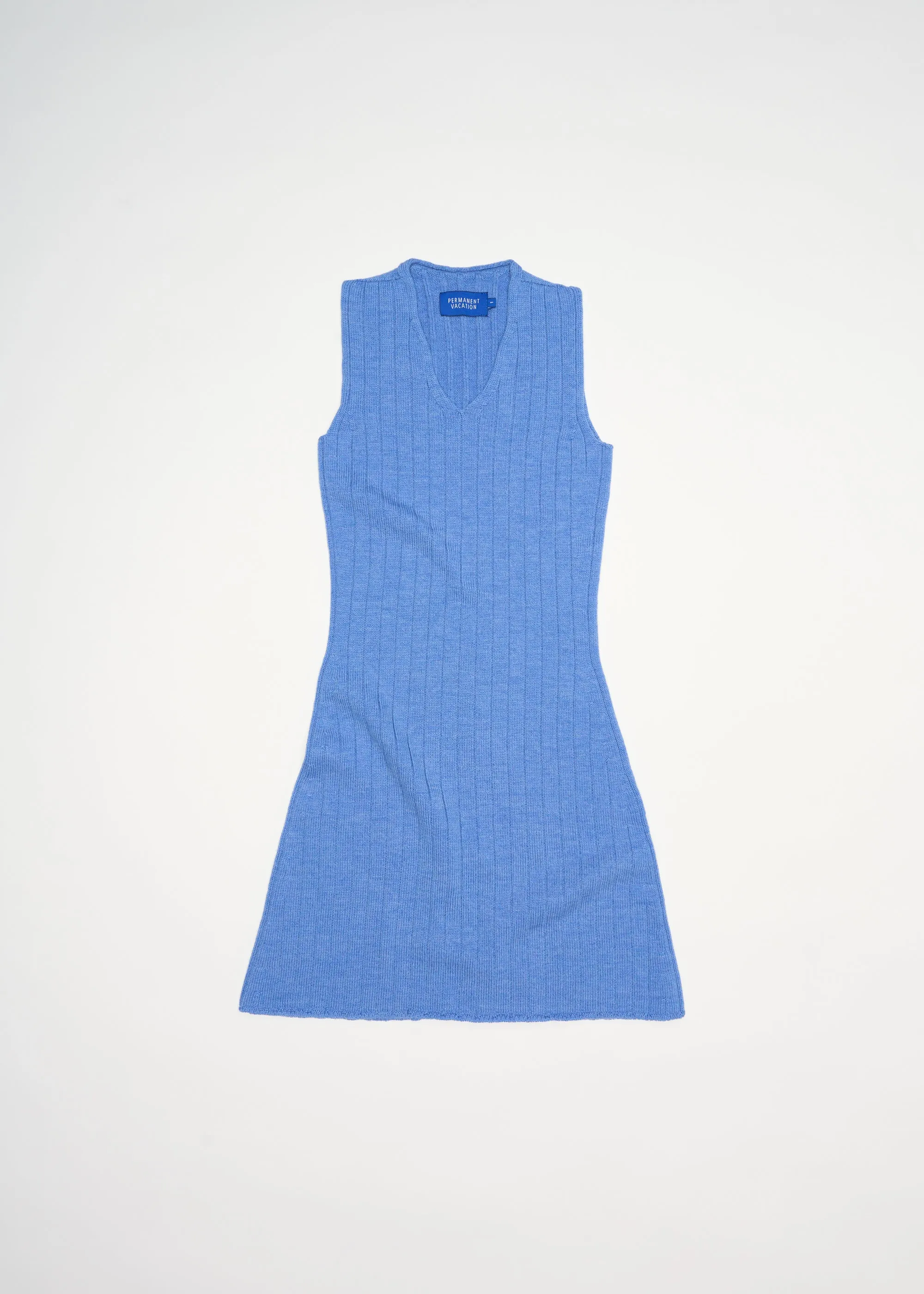 Echo Knitted Dress ~ Pure Blue