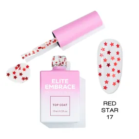 ELITE EMBRACE Professional Top Coat 17 Red Star 15ml RTRS1715