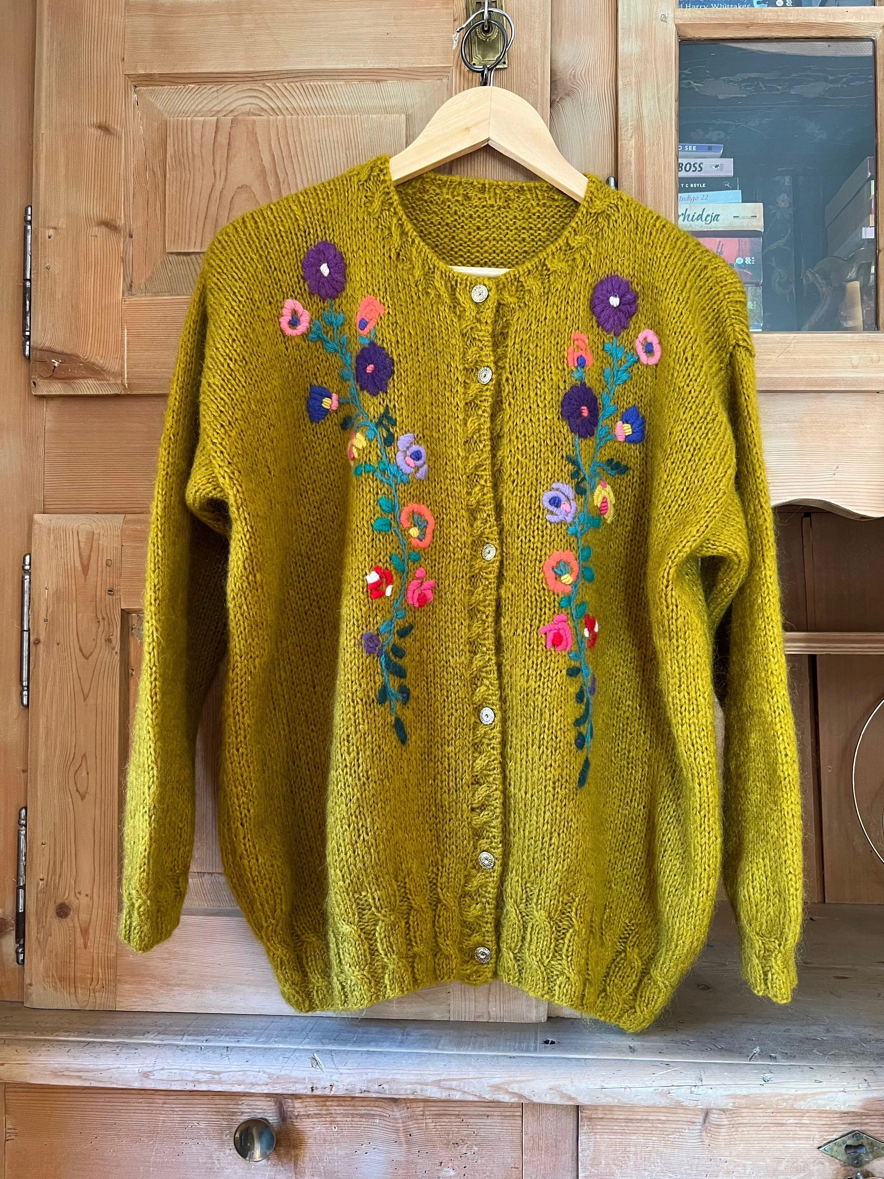 Embroidered Wool Cardigan