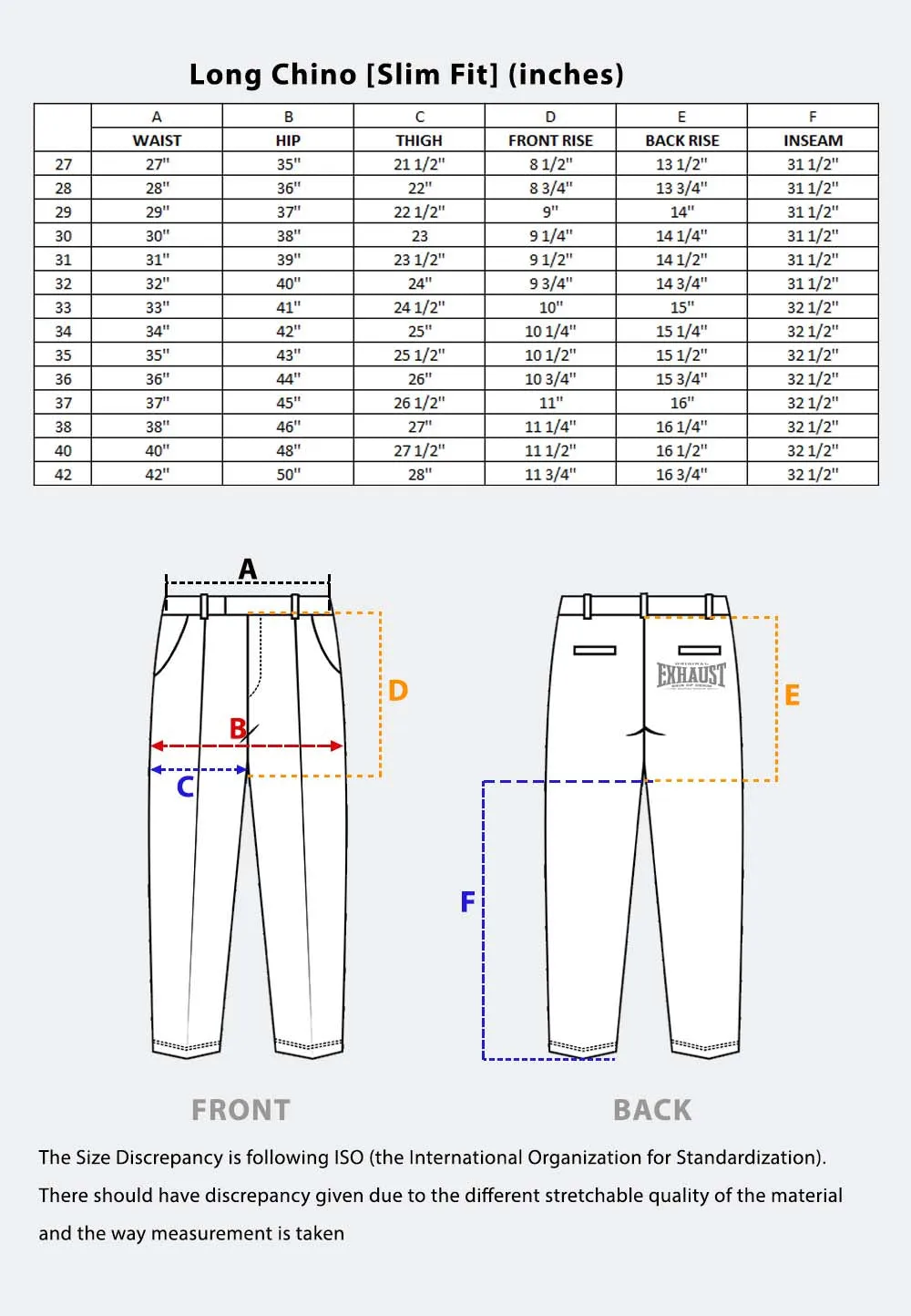 EXHAUST Stretchable Cotton Long Pants [Slim Fit] 1279