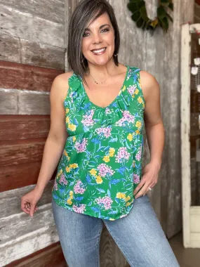 Floral Print Sleeveless Top