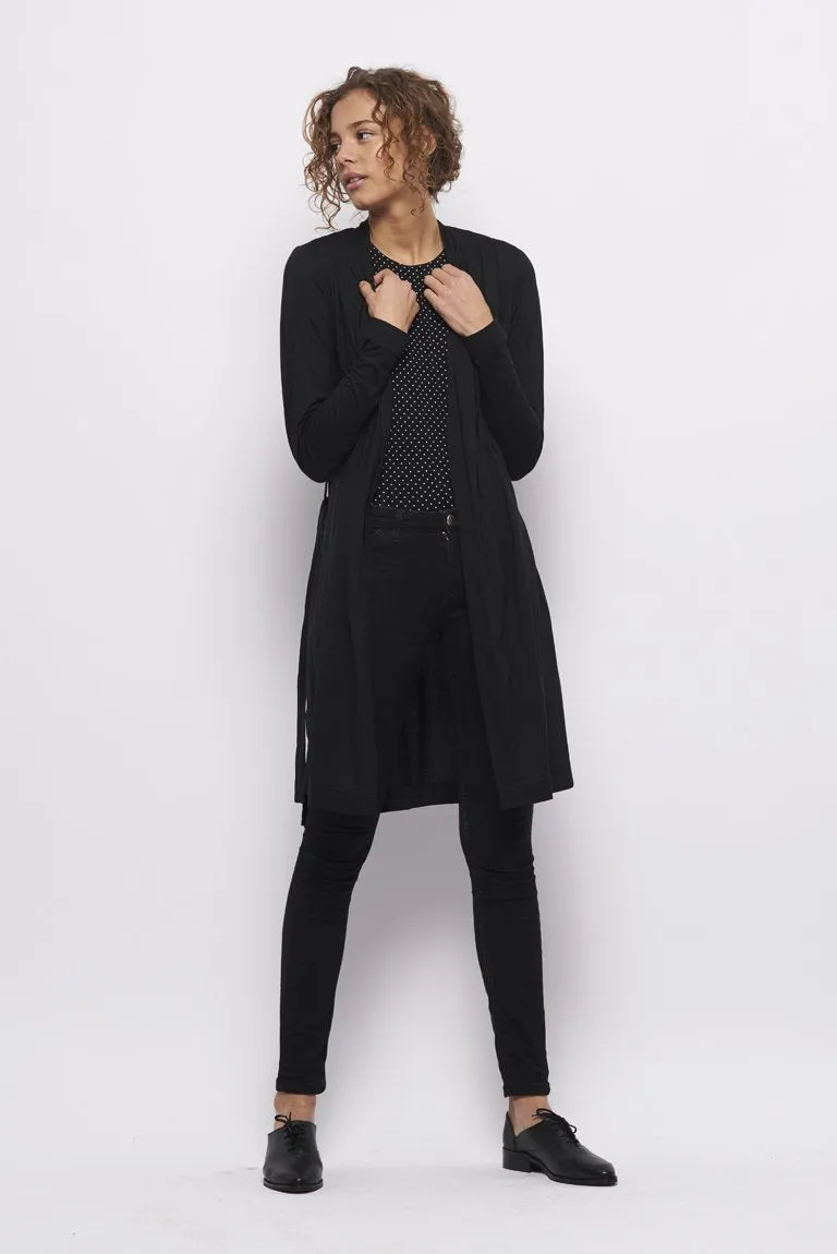 Froks Wrap Jersey Cardigan / Black