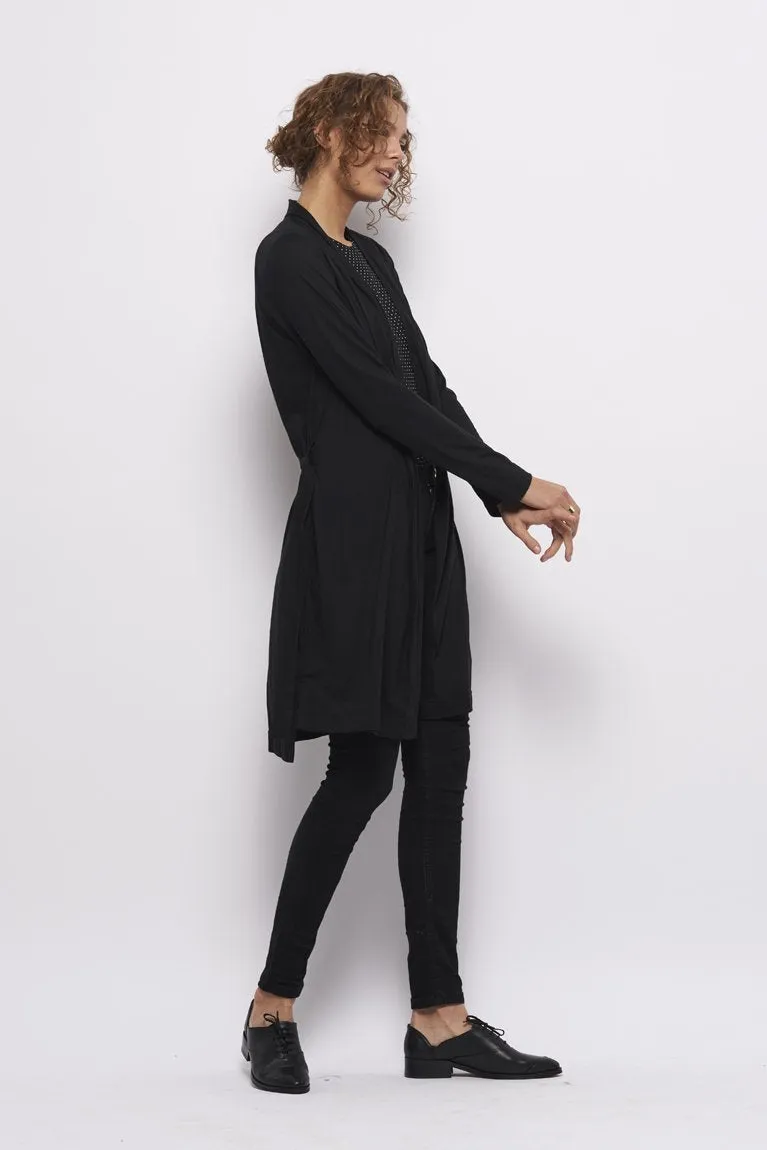 Froks Wrap Jersey Cardigan / Black