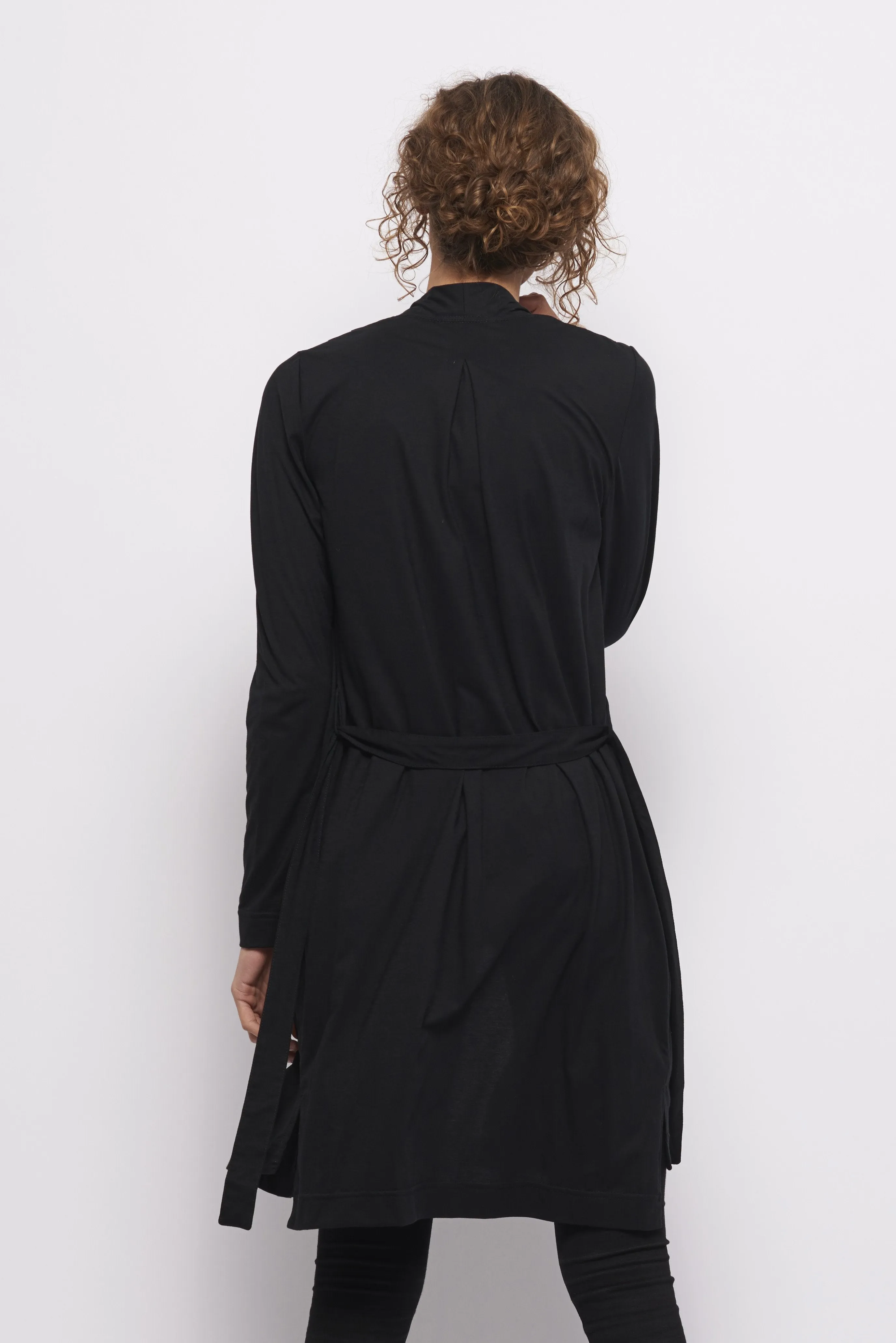 Froks Wrap Jersey Cardigan / Black
