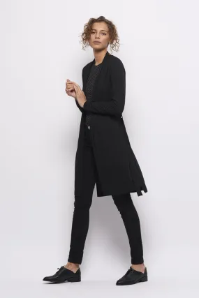 Froks Wrap Jersey Cardigan / Black