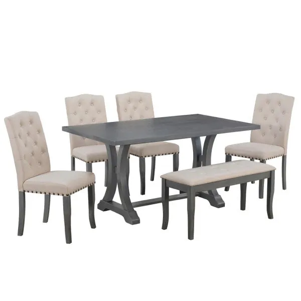 Fully Upholstered Indoor Furniture - Dining Set - Maurienne