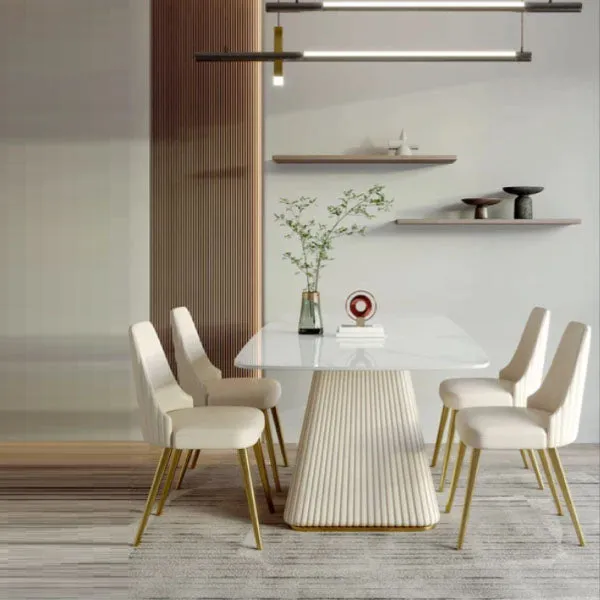 Fully Upholstered Indoor Furniture - Dining Set - Rosy