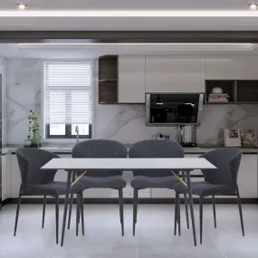 Fully Upholstered Indoor Furniture - Dining Set - Valtellina