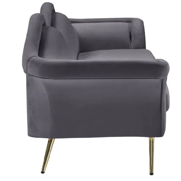 Fully Upholstered Indoor Furniture - Sofa Set - Lips Grey