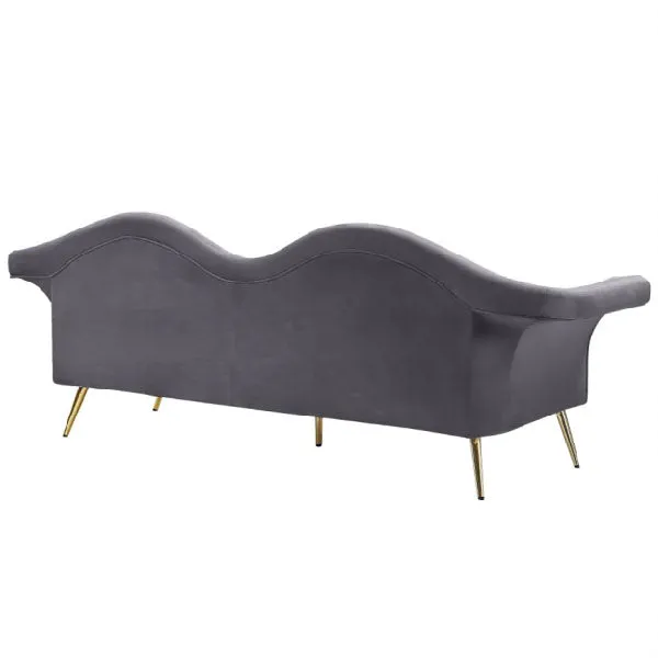 Fully Upholstered Indoor Furniture - Sofa Set - Lips Grey