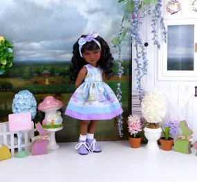 Gardening Bunnies - dress with boots for Ruby Red Fashion Friends doll