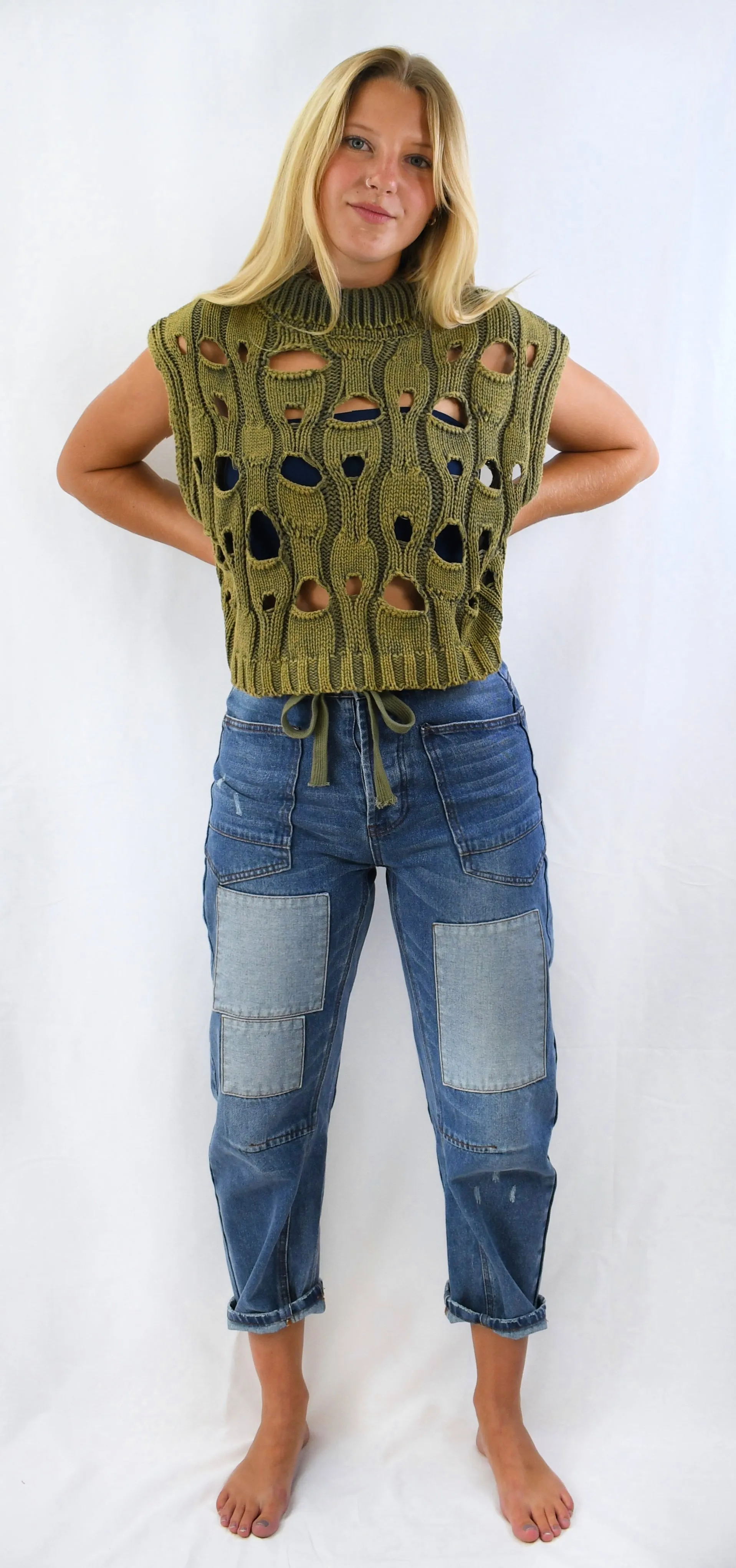 Gather No Moss Crop Sweater