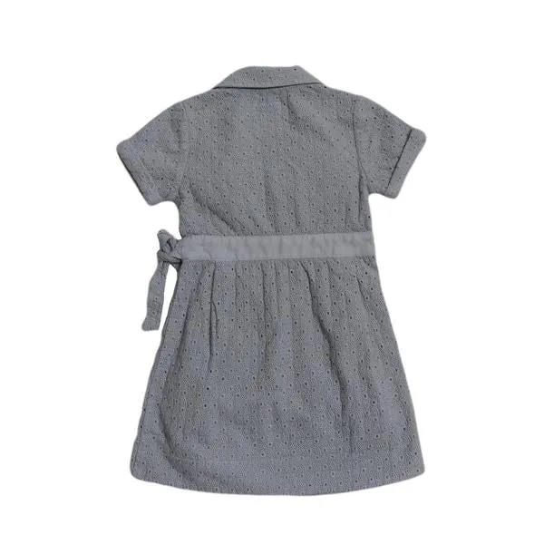 Girl's Embroidery Wrap Dress