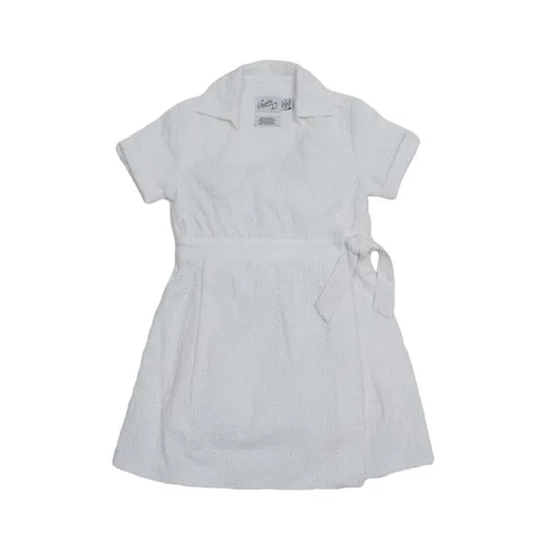 Girl's Embroidery Wrap Dress