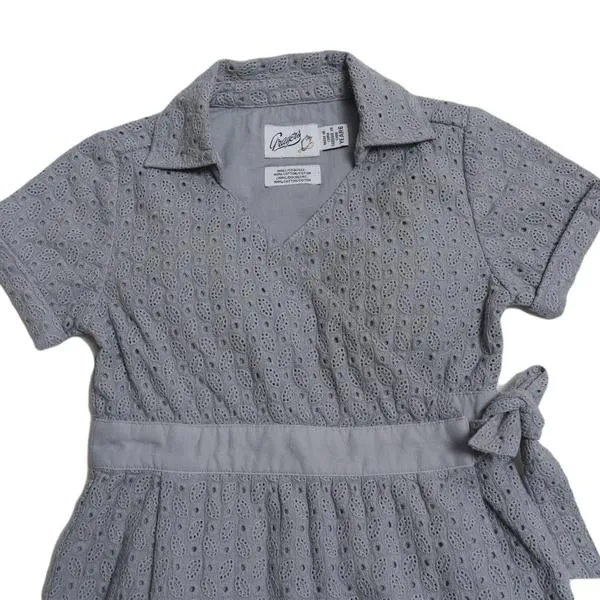 Girl's Embroidery Wrap Dress