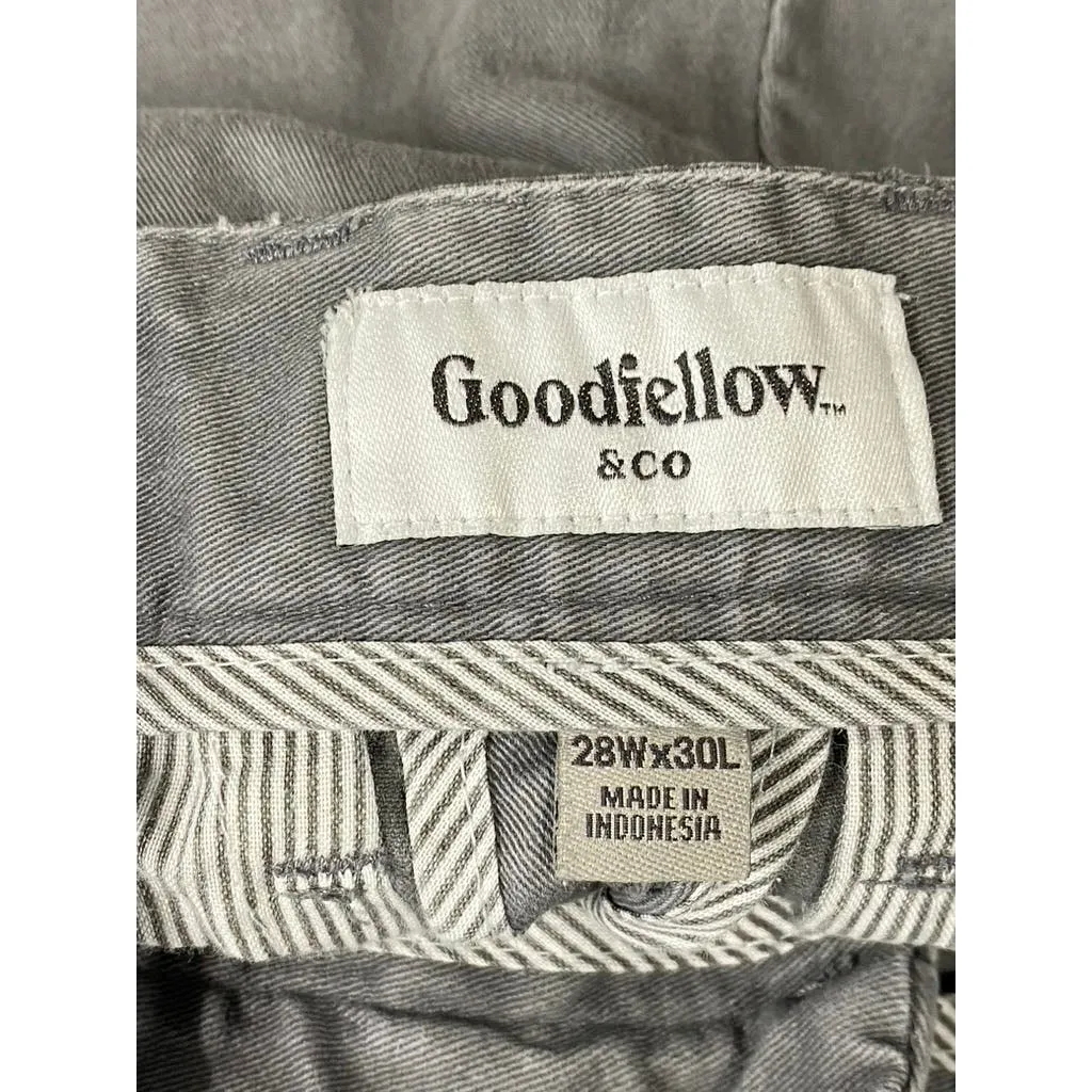 GOODFELLOW & CO Men's Thundering Gray Hennepin Slim-Fit Chino Pants SZ 28X30