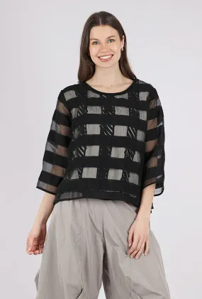 Grid Illusion Layer Top, Black