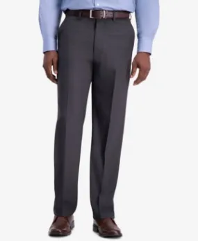 Haggar Mens Regular fit Dress Pants Pants 36 / 32 Charcoal Grey Solid Stretch