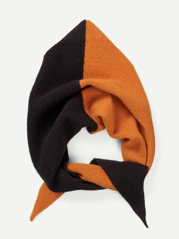HALF HALF TRIANGLE NECKERCHIEF POPPY & ORANGE GLOSS