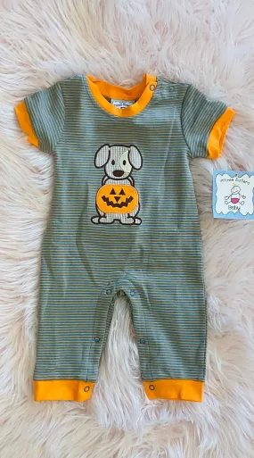 Halloween Puppy Boy's Romper