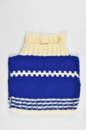 Handmade Size approx 0 Knitted Wool (?) Vest
