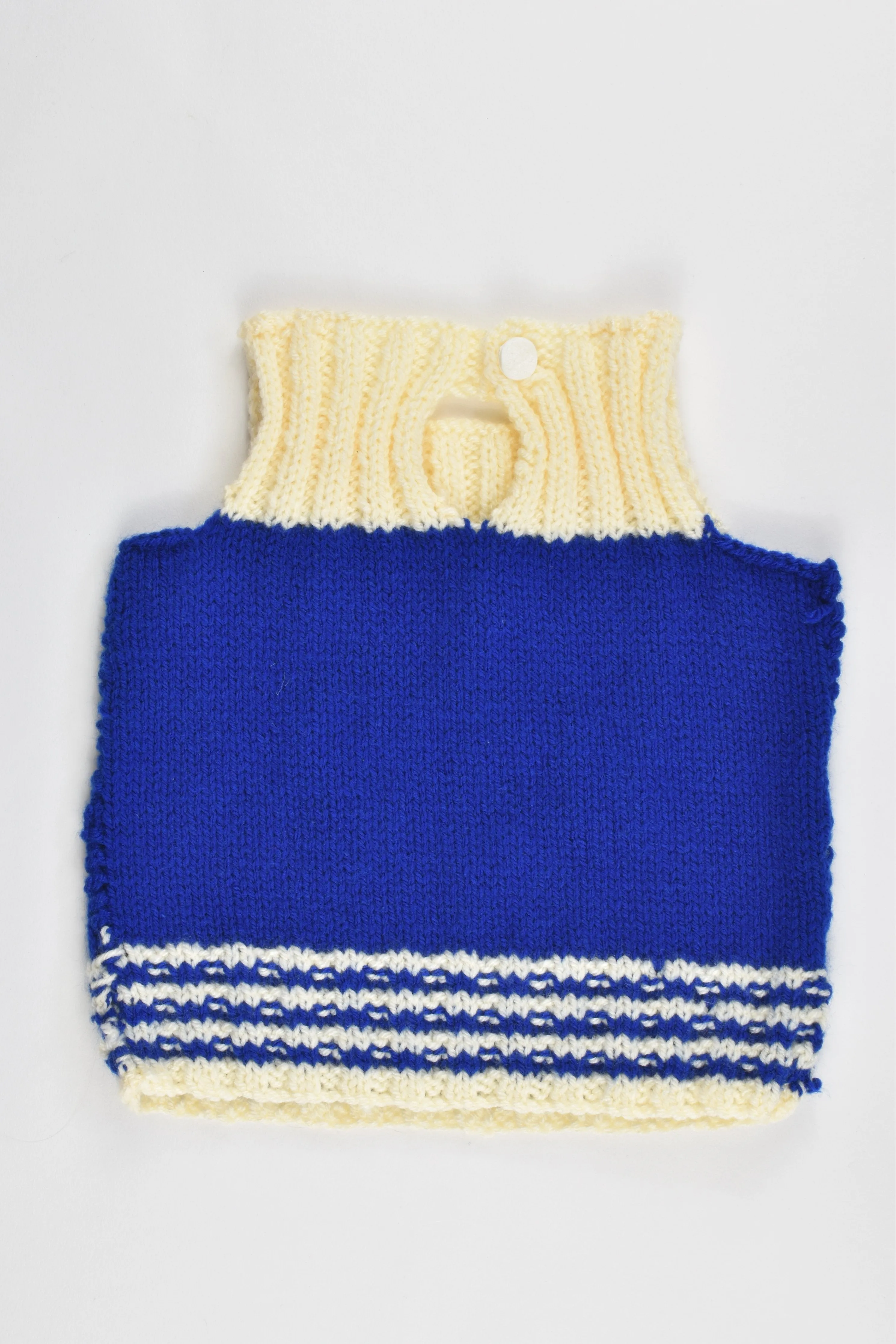 Handmade Size approx 0 Knitted Wool (?) Vest