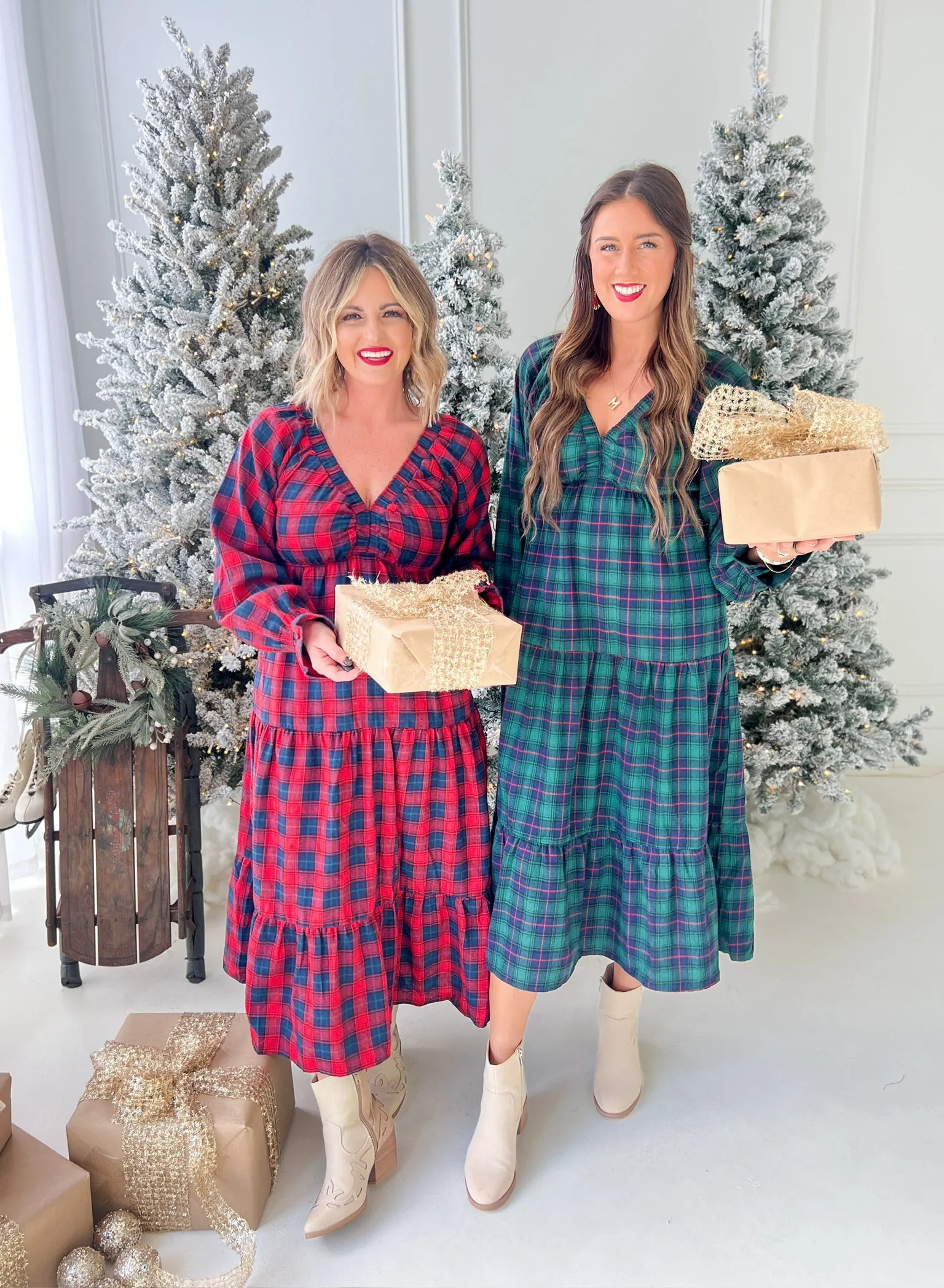 Holiday Toast Maxi Dress - Green