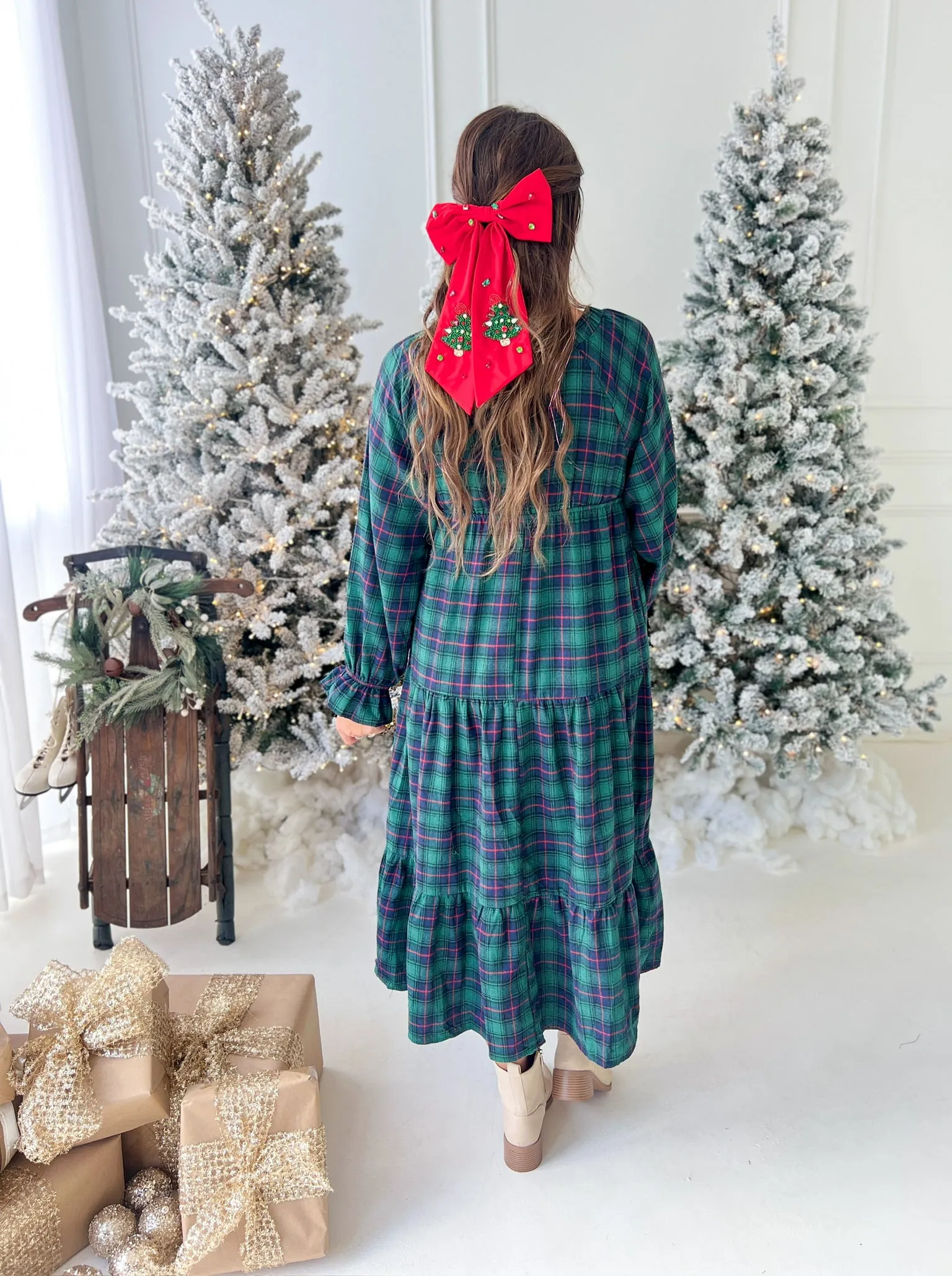 Holiday Toast Maxi Dress - Green
