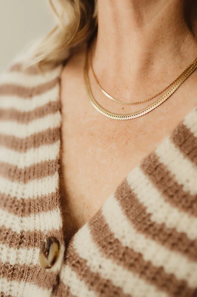Horizontal Striped Cardigan
