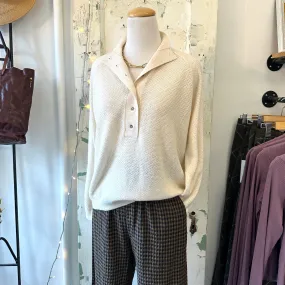 Indi & Cold // Waffle Knit Top with Buttons