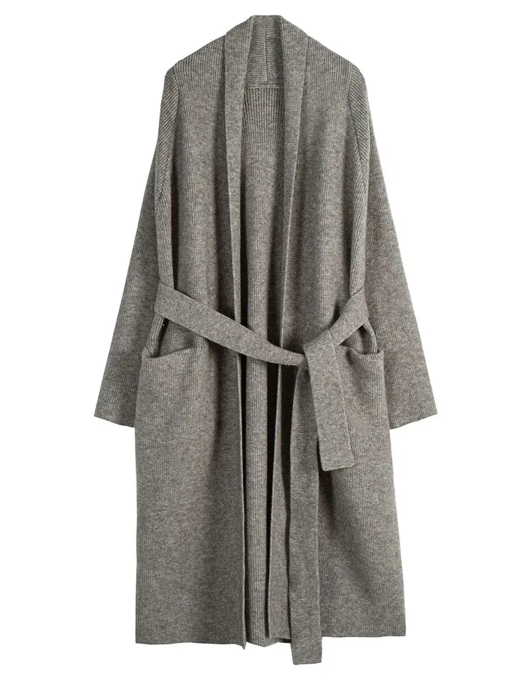 Jazz Up Brown Belted Cardigan