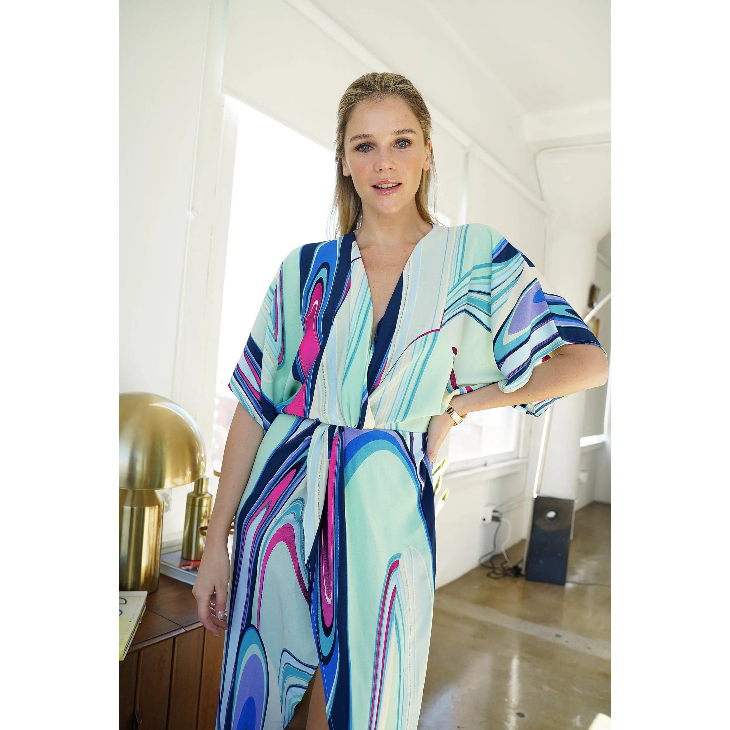 Joey Maxi Dress - Indigo Wave