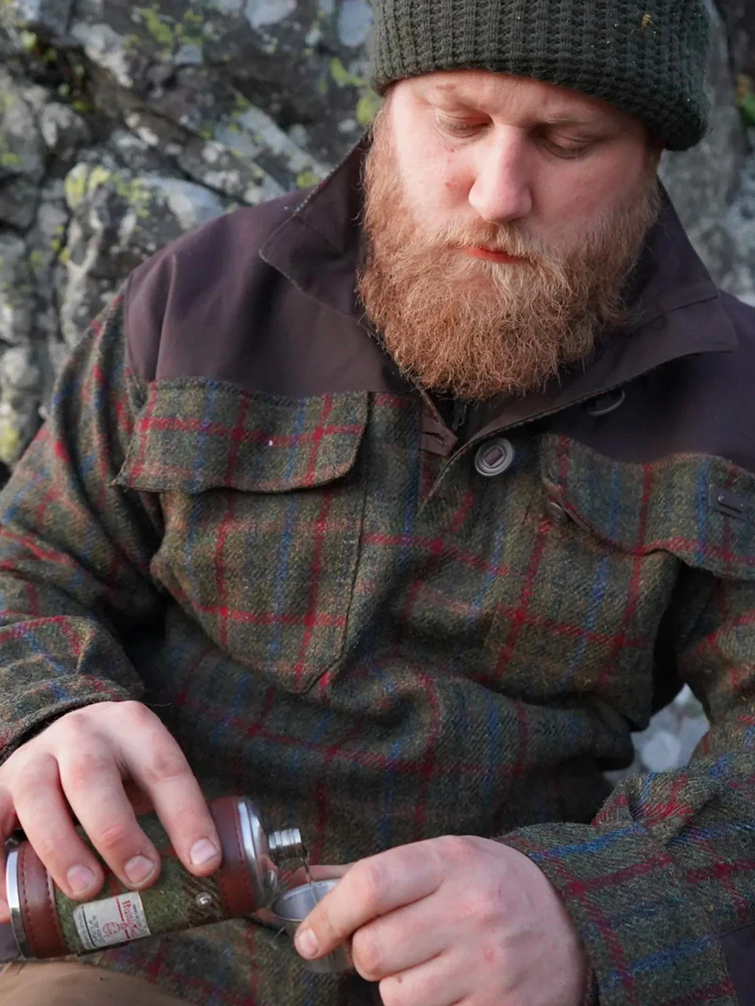Keela Outdoors -  Keela Harris Tweed & British Millerain Wax Cotton Breathable Mens Smock Mens Jacket / coat