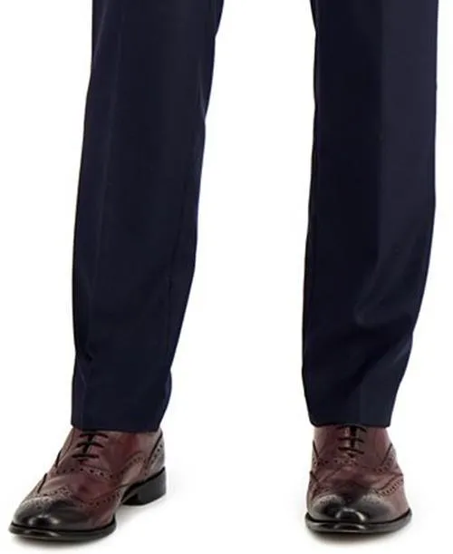 Kenneth Cole Techni-Cole Navy Blue Dress Slim-Fit Pants 36 x 30