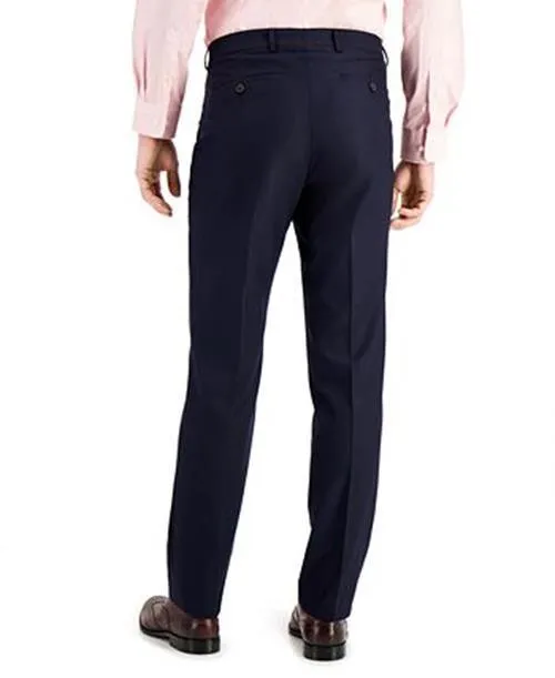 Kenneth Cole Techni-Cole Navy Blue Dress Slim-Fit Pants 36 x 30