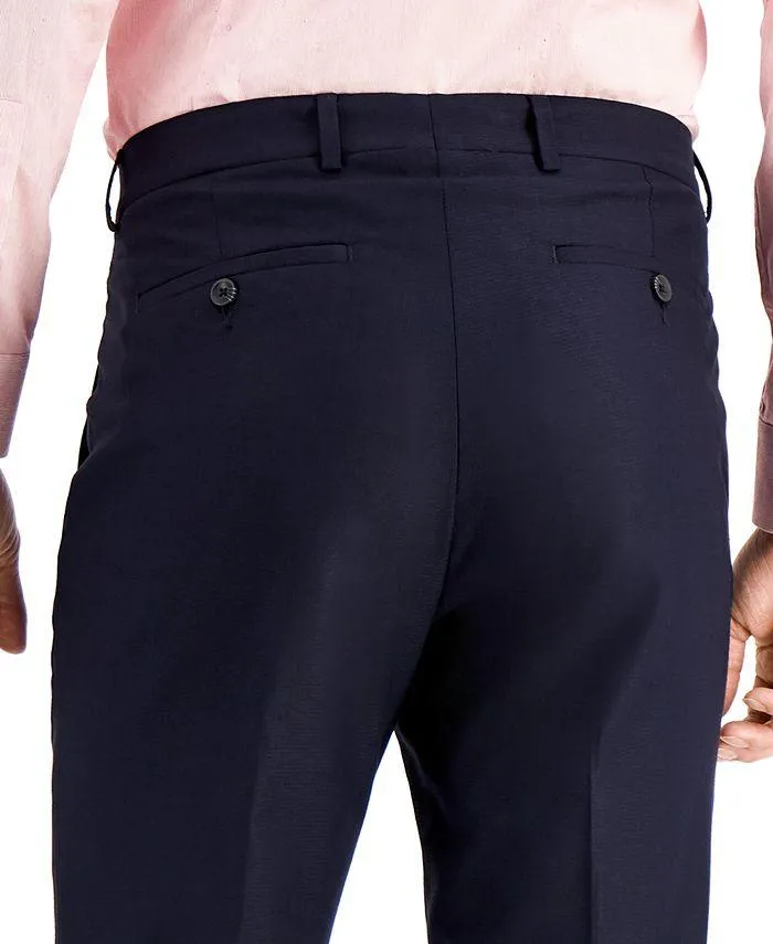 Kenneth Cole Techni-Cole Navy Blue Dress Slim-Fit Pants 36 x 30
