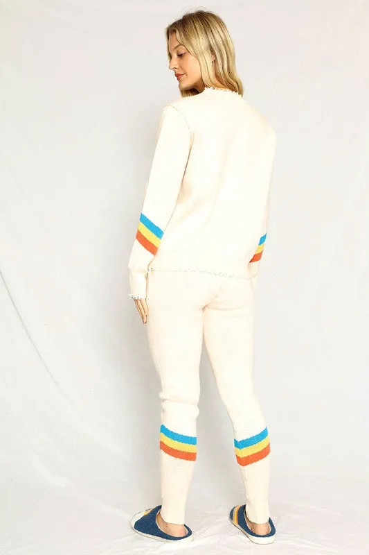 Knit  Rainbow Lounge Set