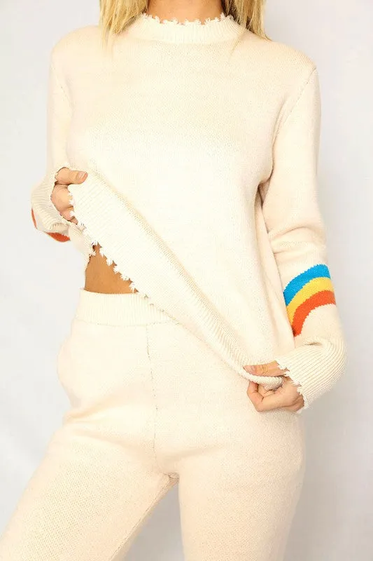 Knit  Rainbow Lounge Set
