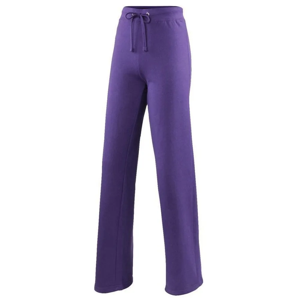 Ladies Fit Cotton Blend Mid Weight Open Hem Comfy Lounge Wear Jogger Pant JH075