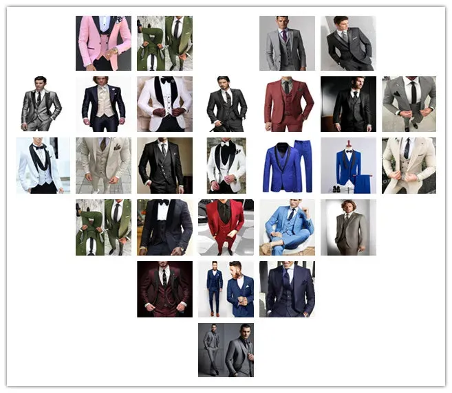 Latest Design Black Tailcoat Style Groom Tuxedos  Satin Lapel