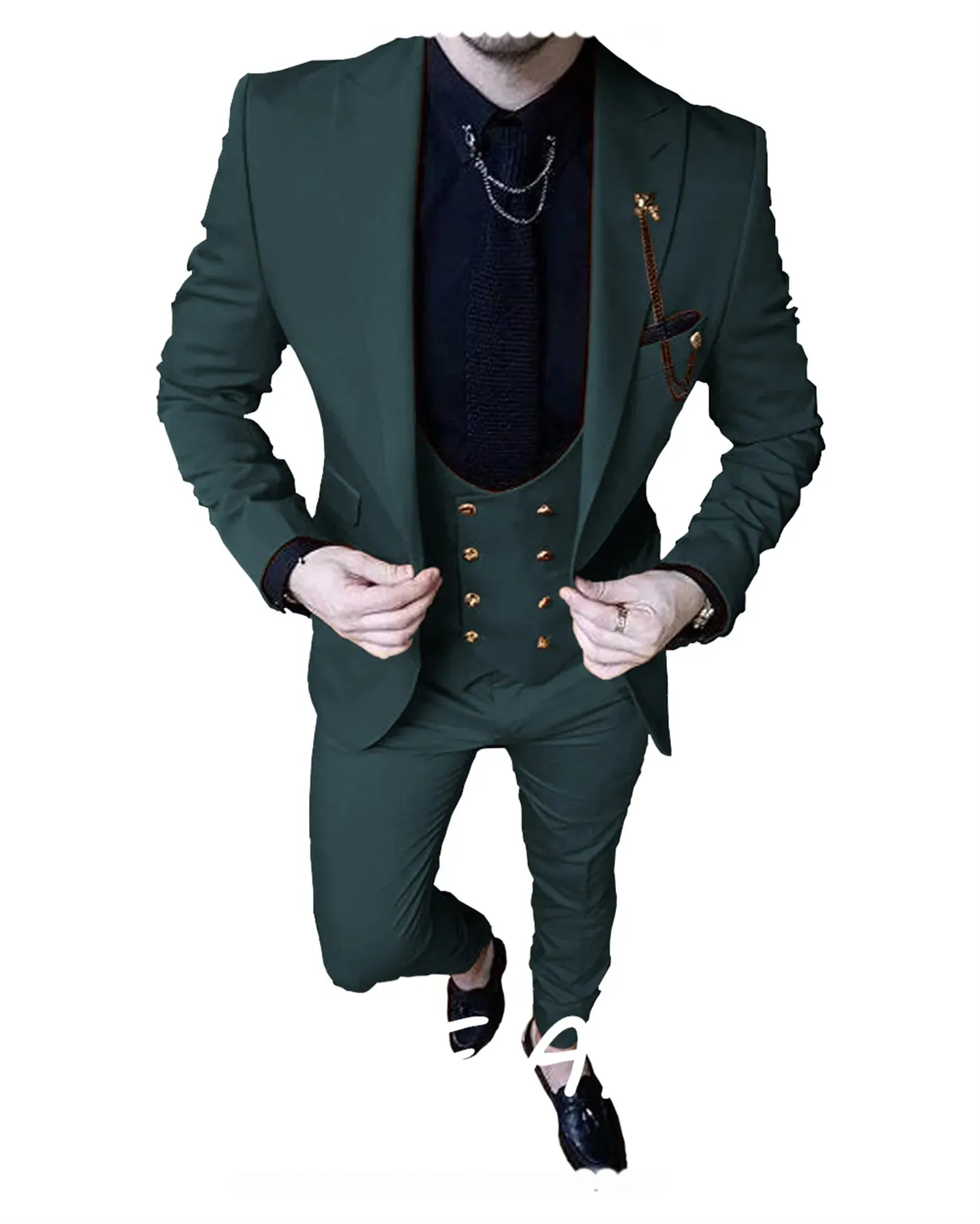 Latest Design Black Tailcoat Style Groom Tuxedos  Satin Lapel