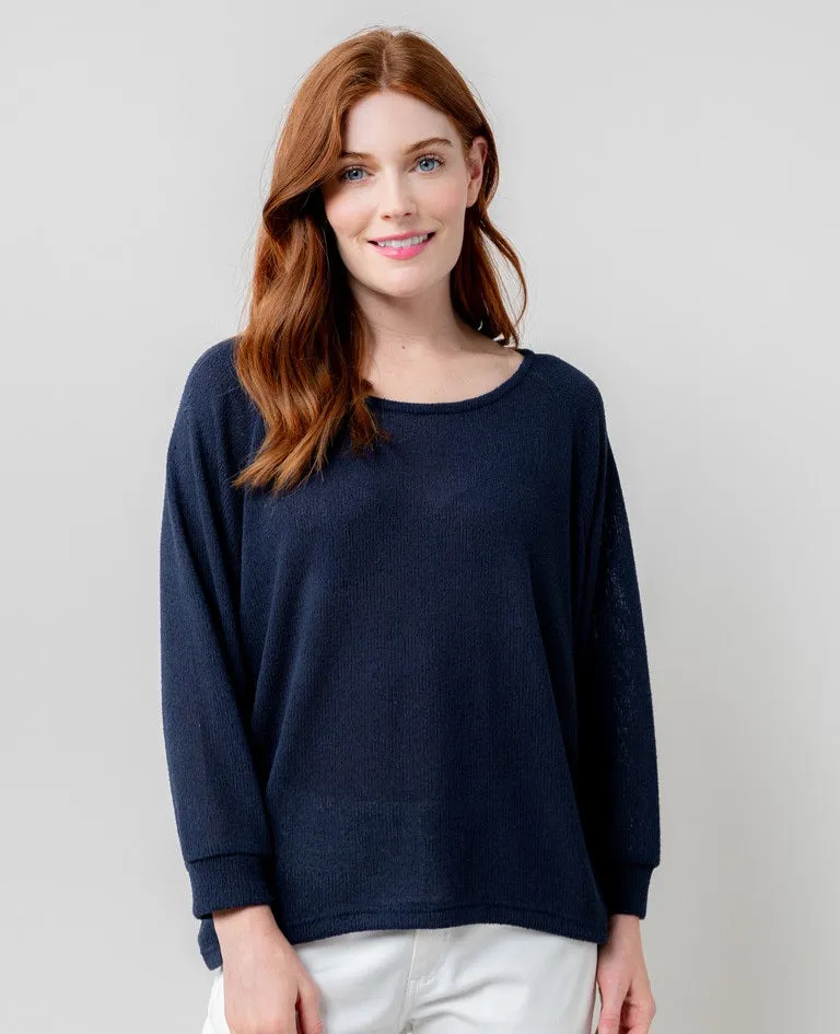 Lily & Me Laburnum Top in Navy