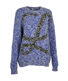 Loewe Blue and White Crewneck Jumper  ALC1024